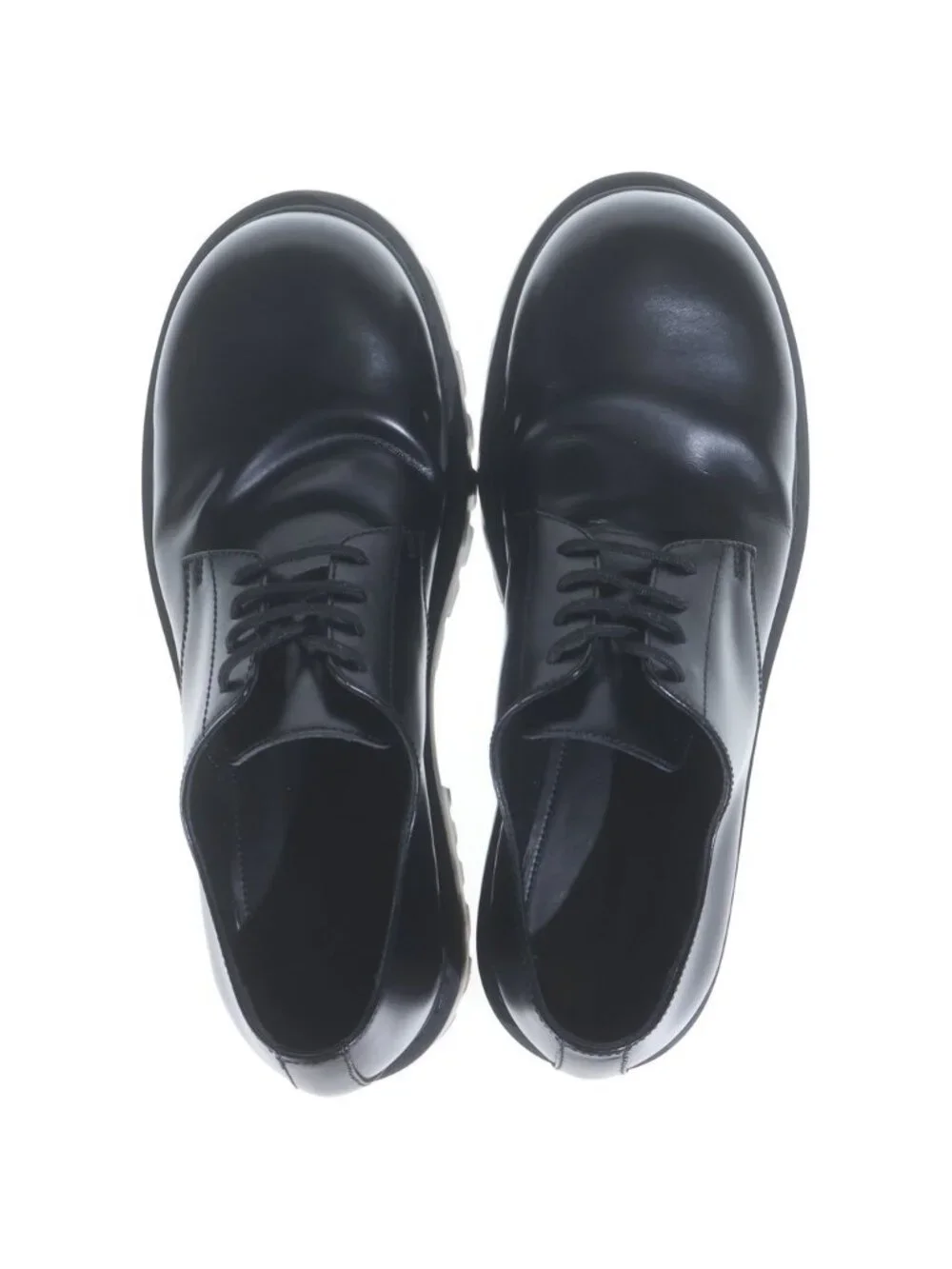 Balenciaga Sergent Derby Shoes Mousse Calfskin Black